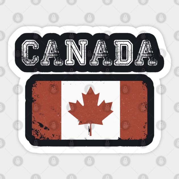 Vintage Canada Flag Canada Day Vintage Style Sticker by MasliankaStepan